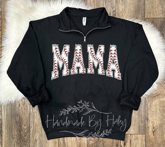 Baseball Mama Quarterzip