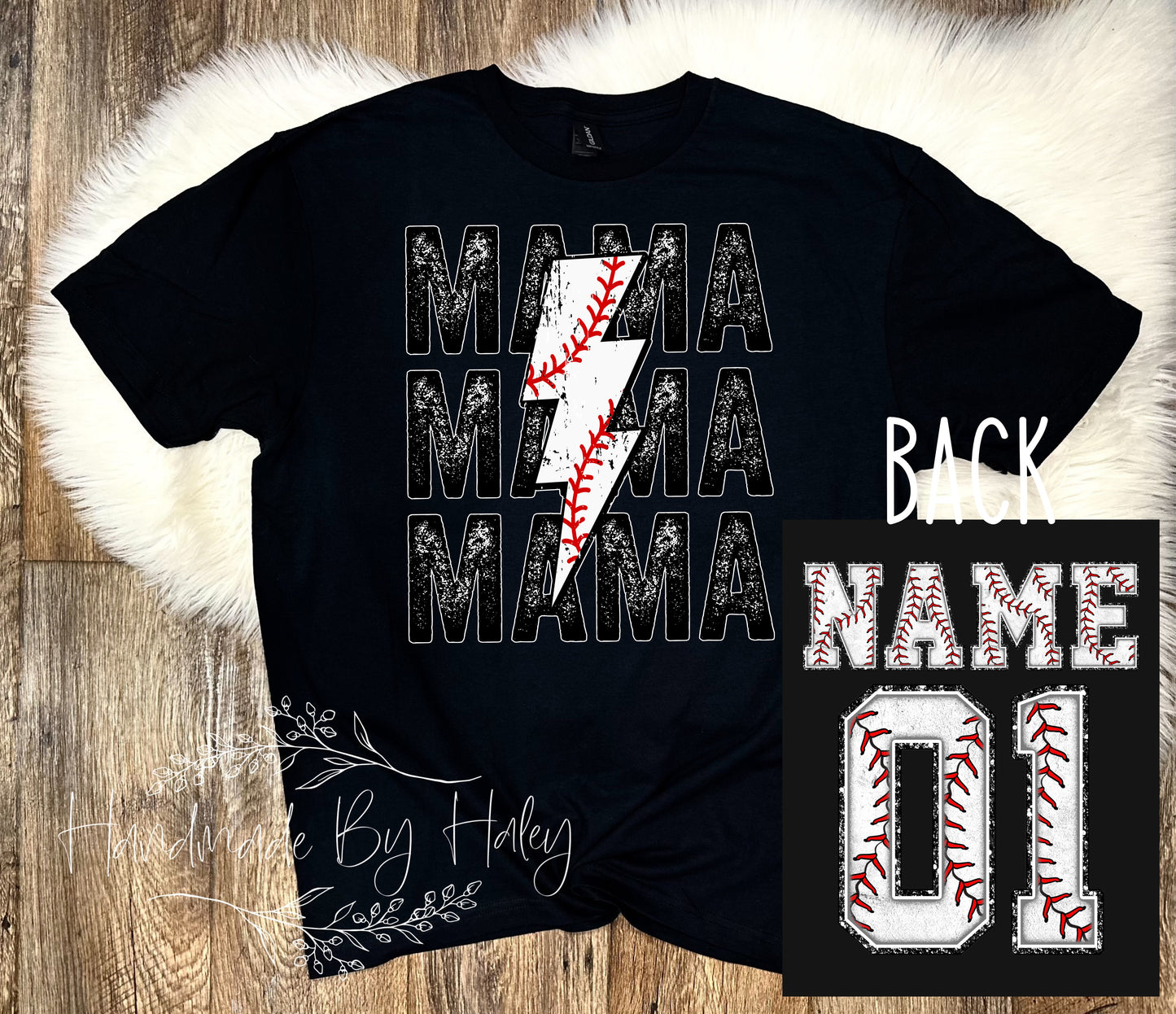 CUSTOM Baseball Mama T-Shirt