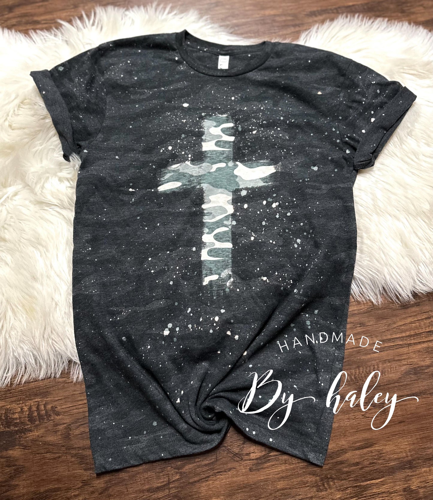 Bleached Camo Cross T-Shirt