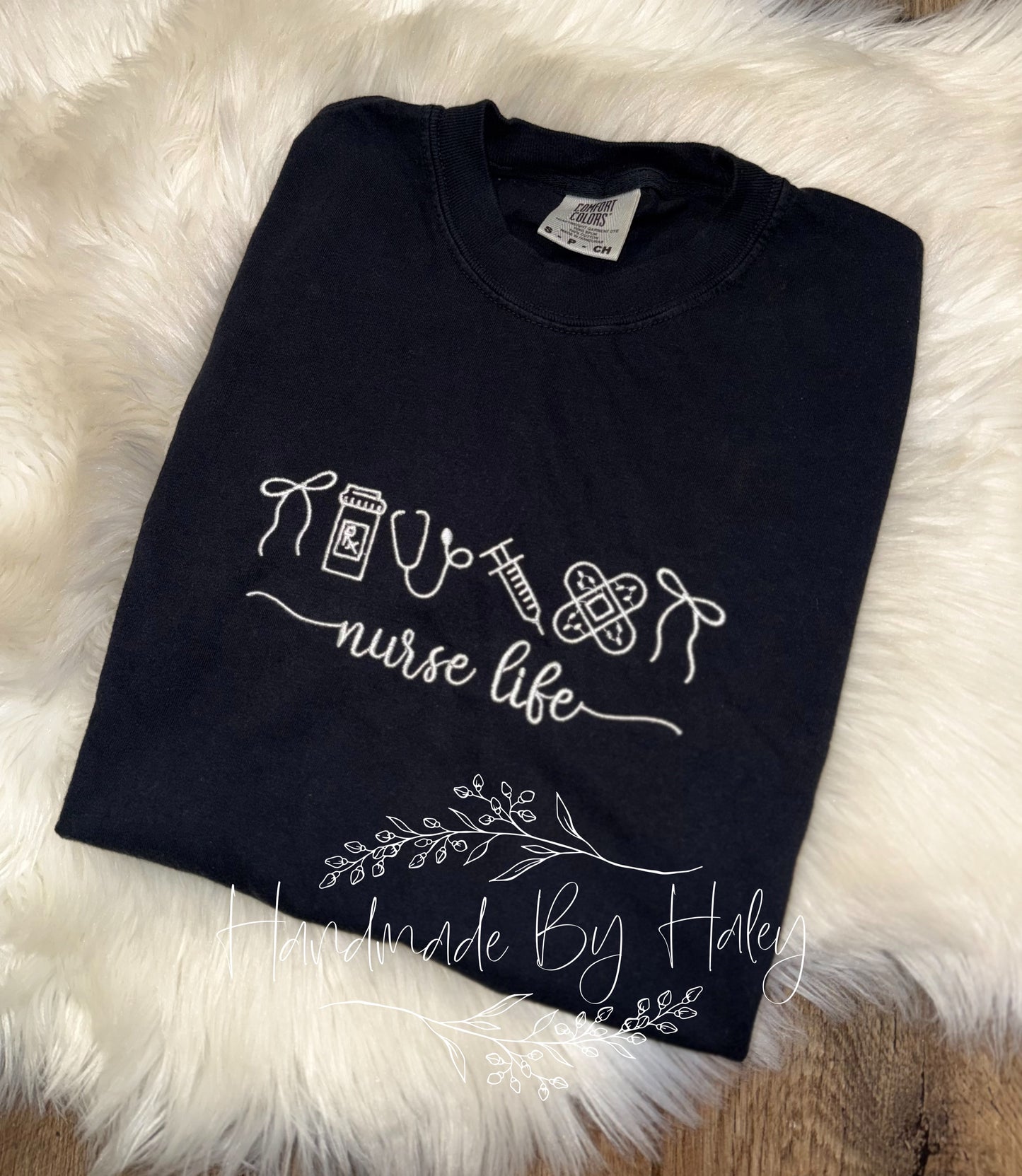 Embroidered Nurse Life T-Shirt