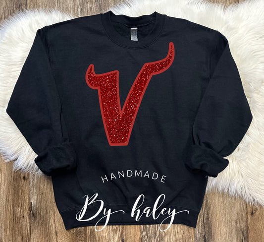Glitter Viking V Crewneck