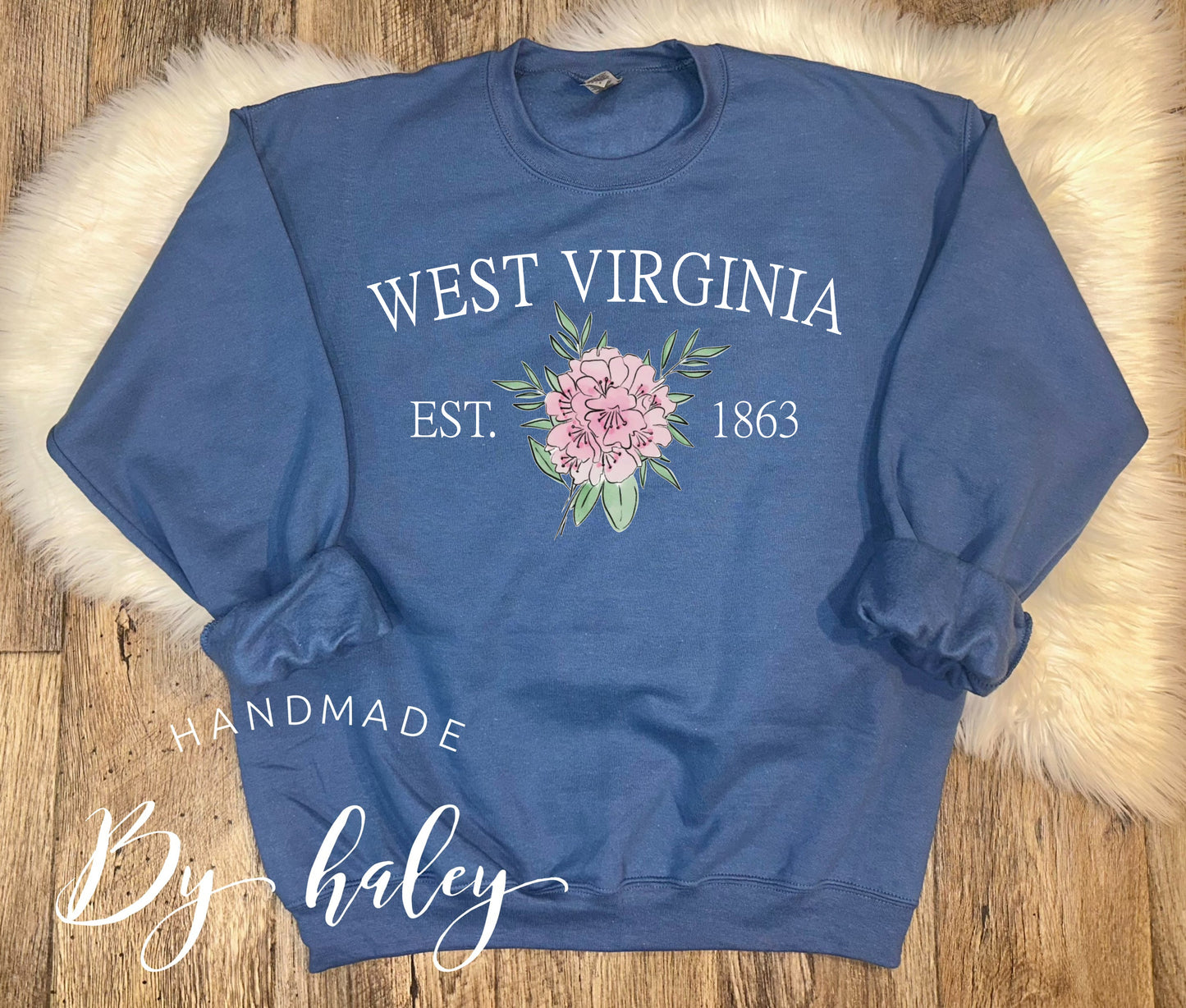 West Virginia Rhododendron Crewneck