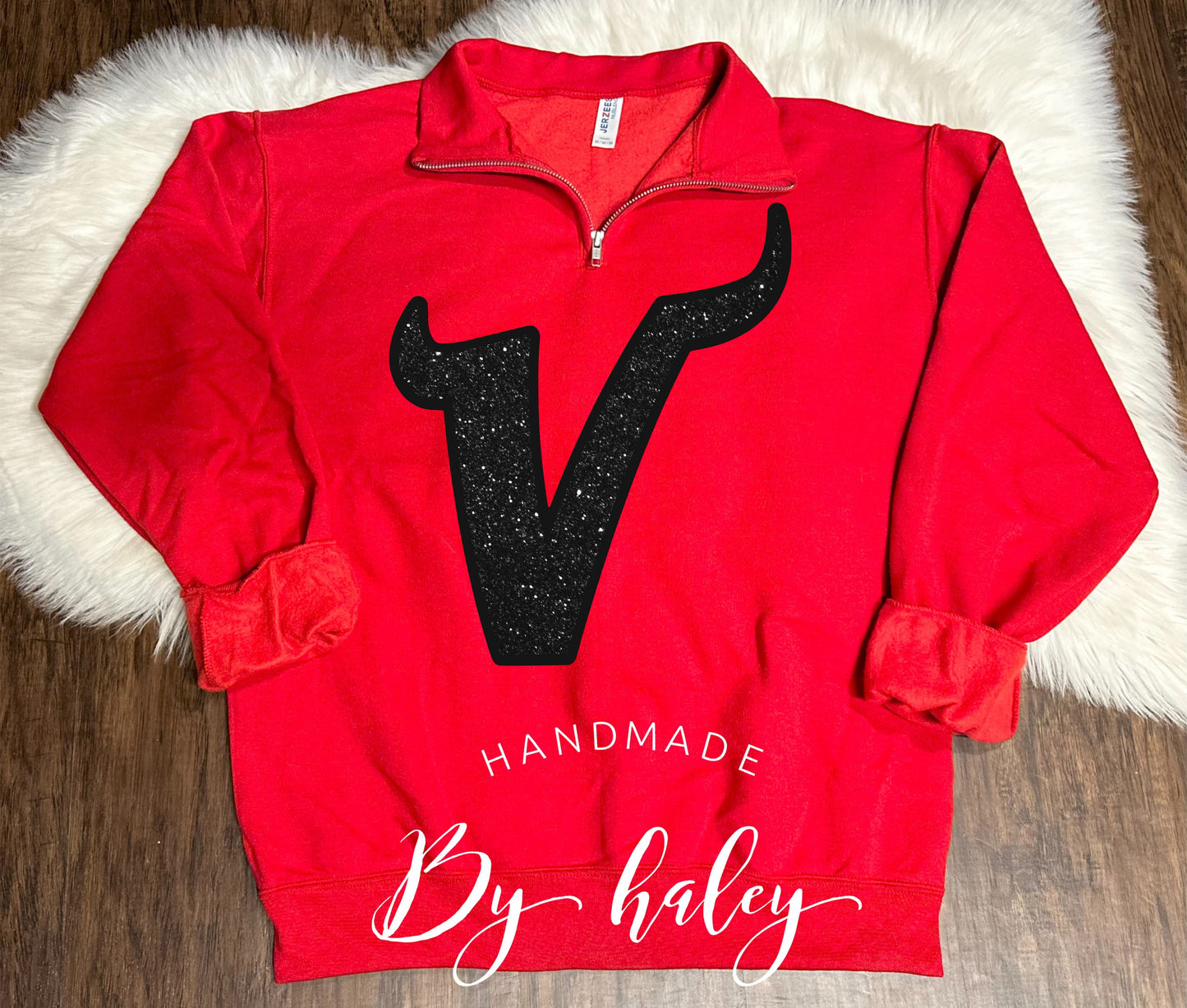Glitter Viking V Quarter Zip