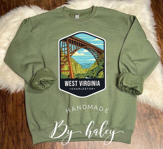 New River Gorge Charleston WV Crewneck