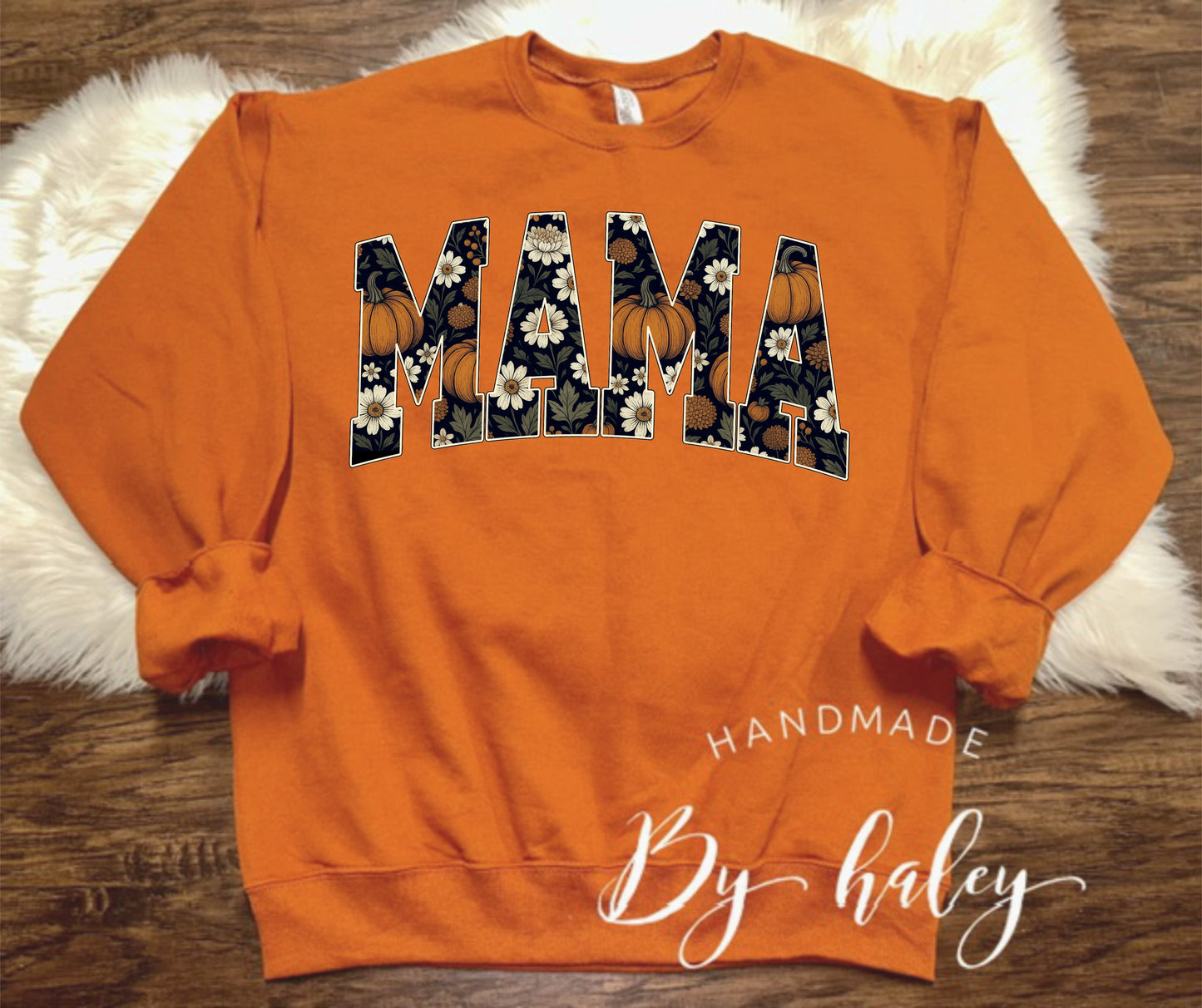Floral Pumpkin Mama Crewneck