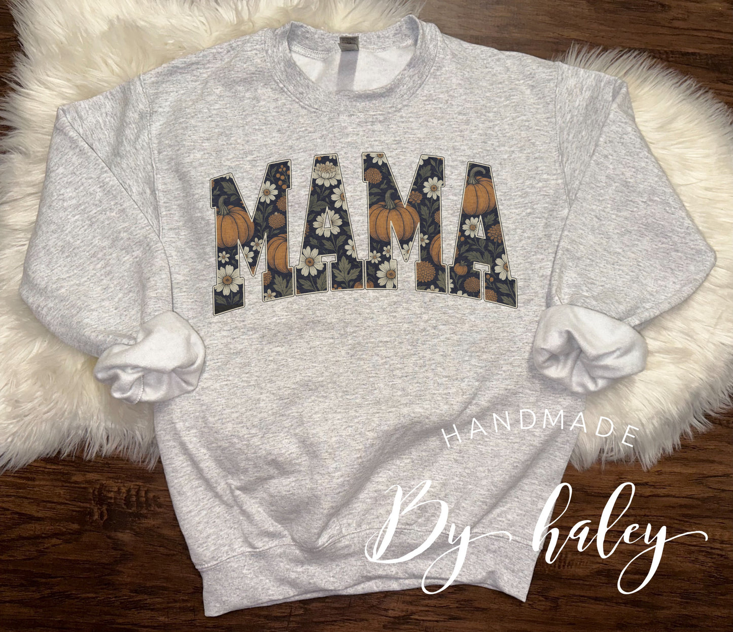 Floral Pumpkin Mama Crewneck