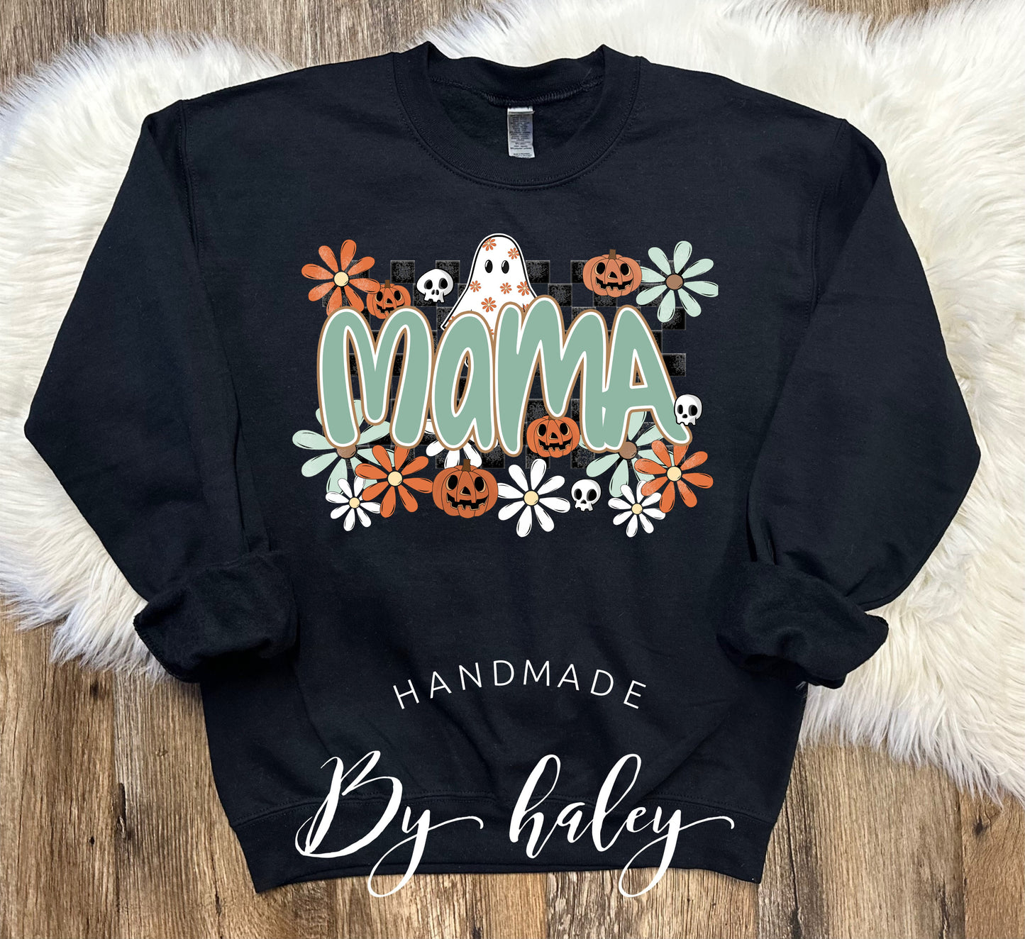 Floral Ghost Mama Crewneck