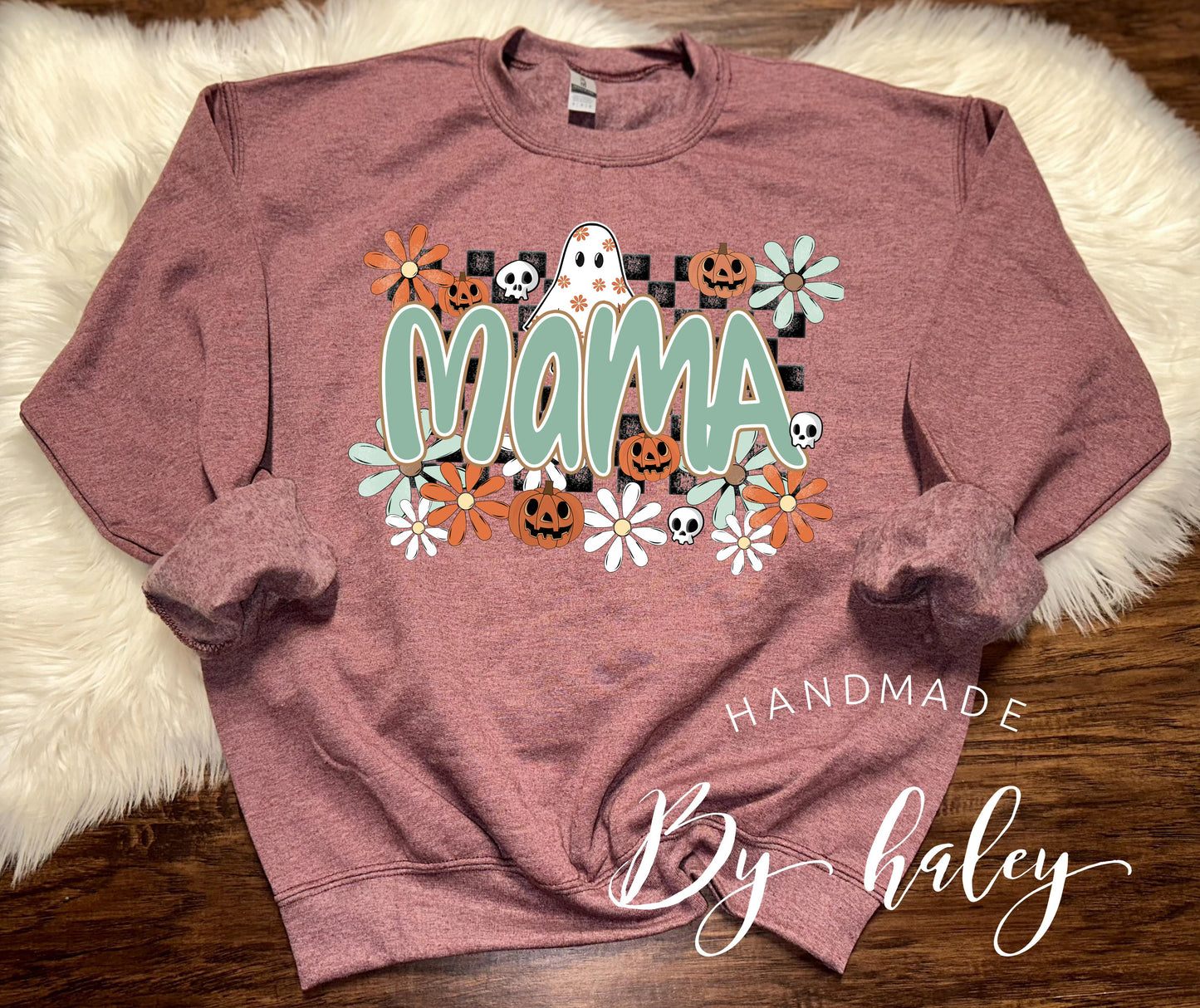 Floral Ghost Mama Crewneck