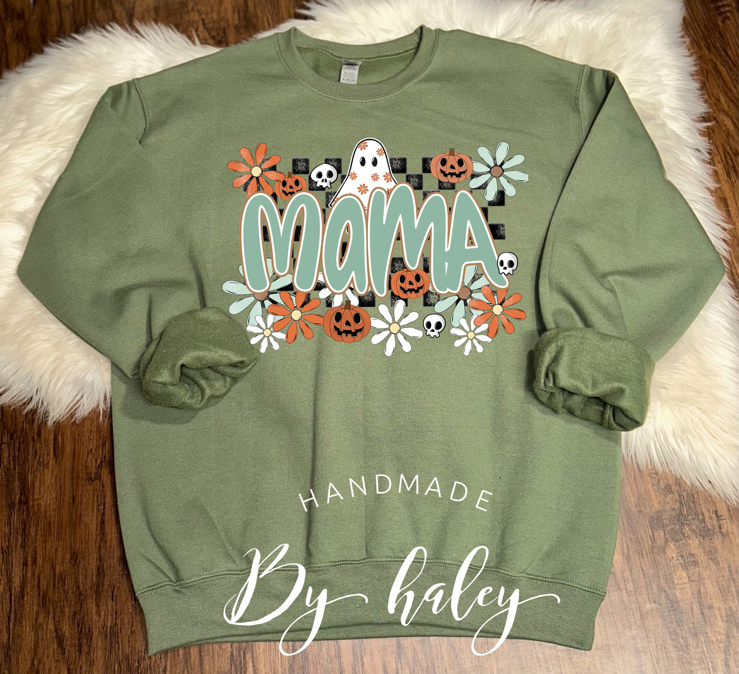 Floral Ghost Mama Crewneck