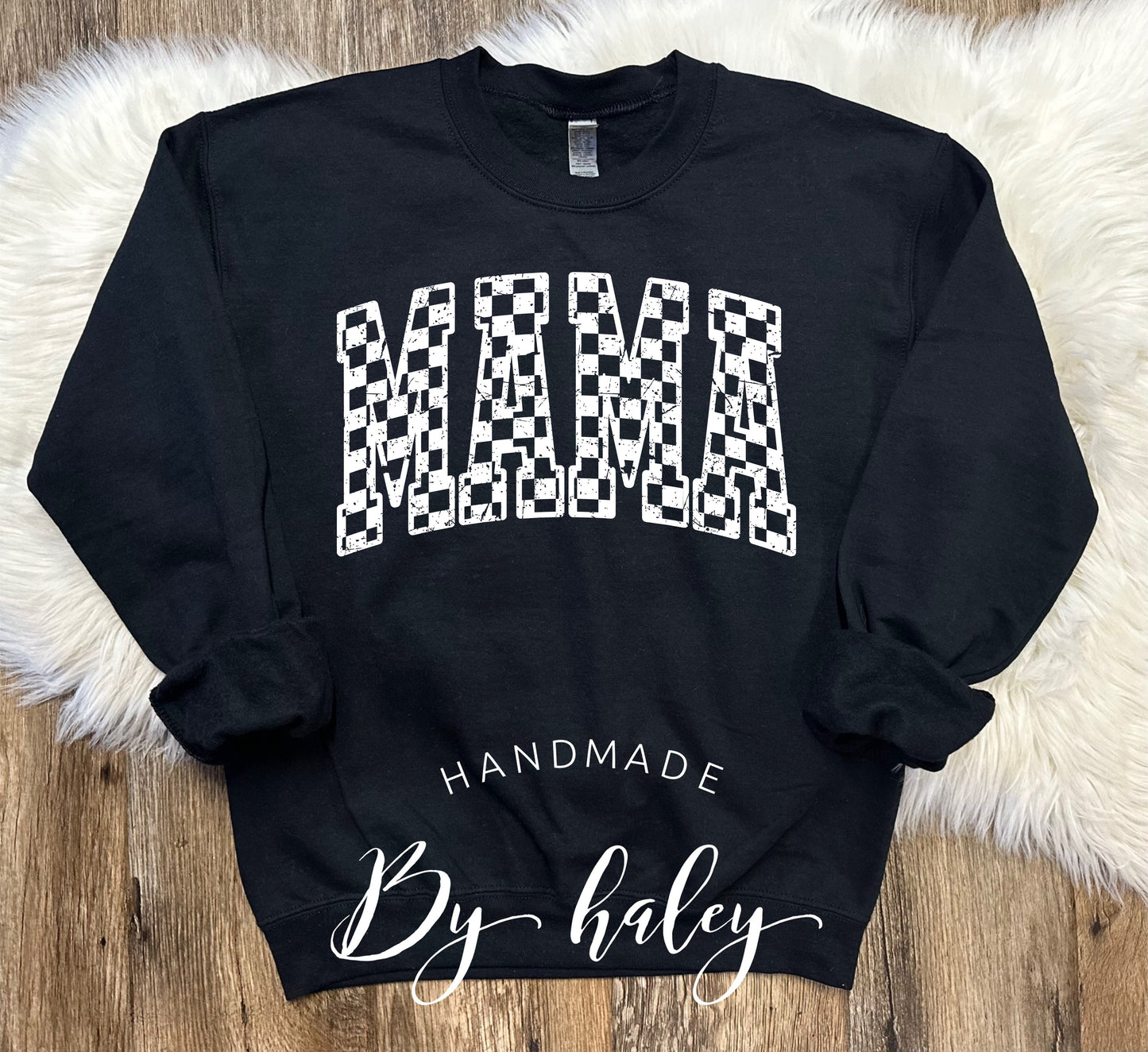 Checkered Mama Crewneck