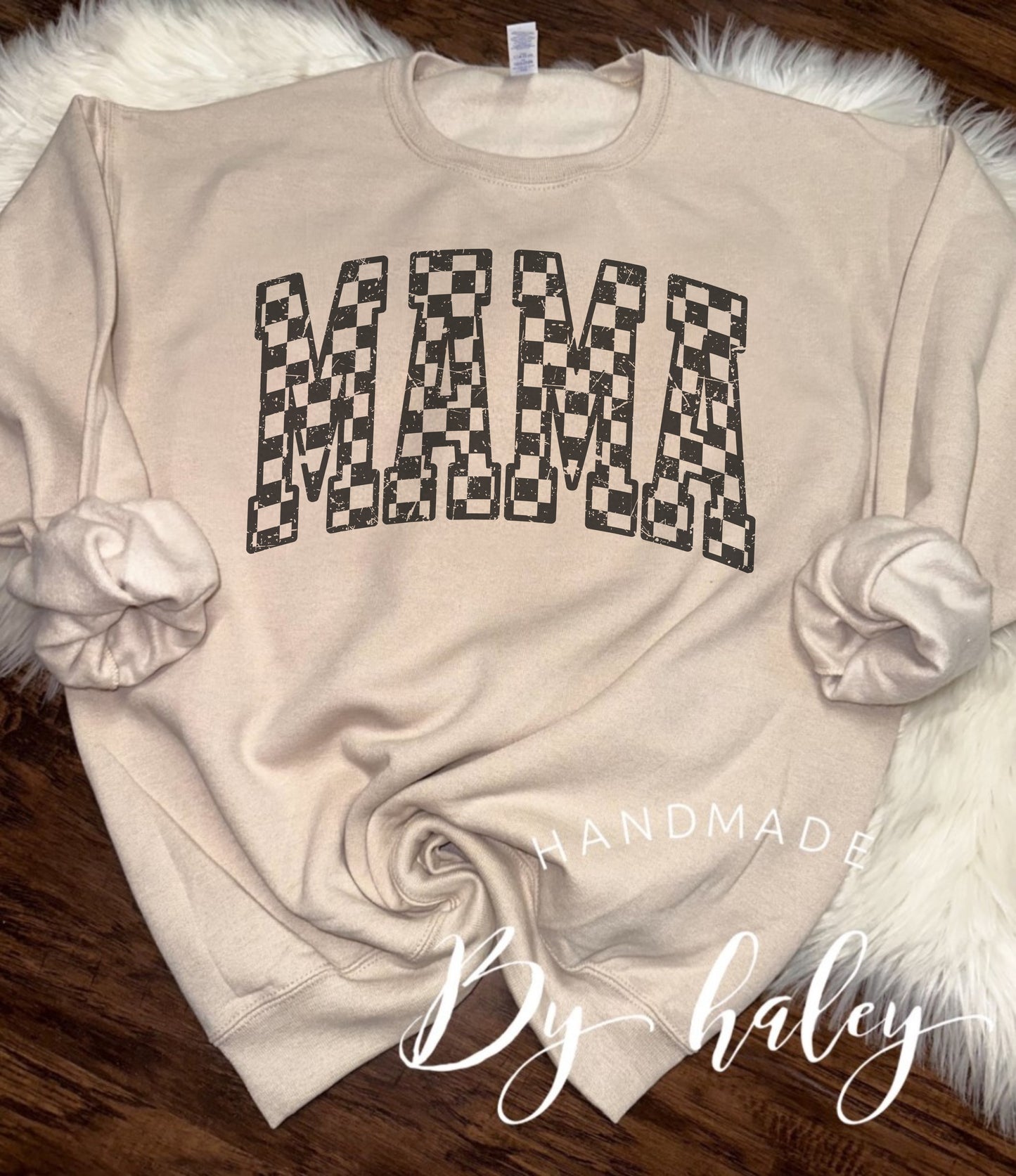Checkered Mama Crewneck