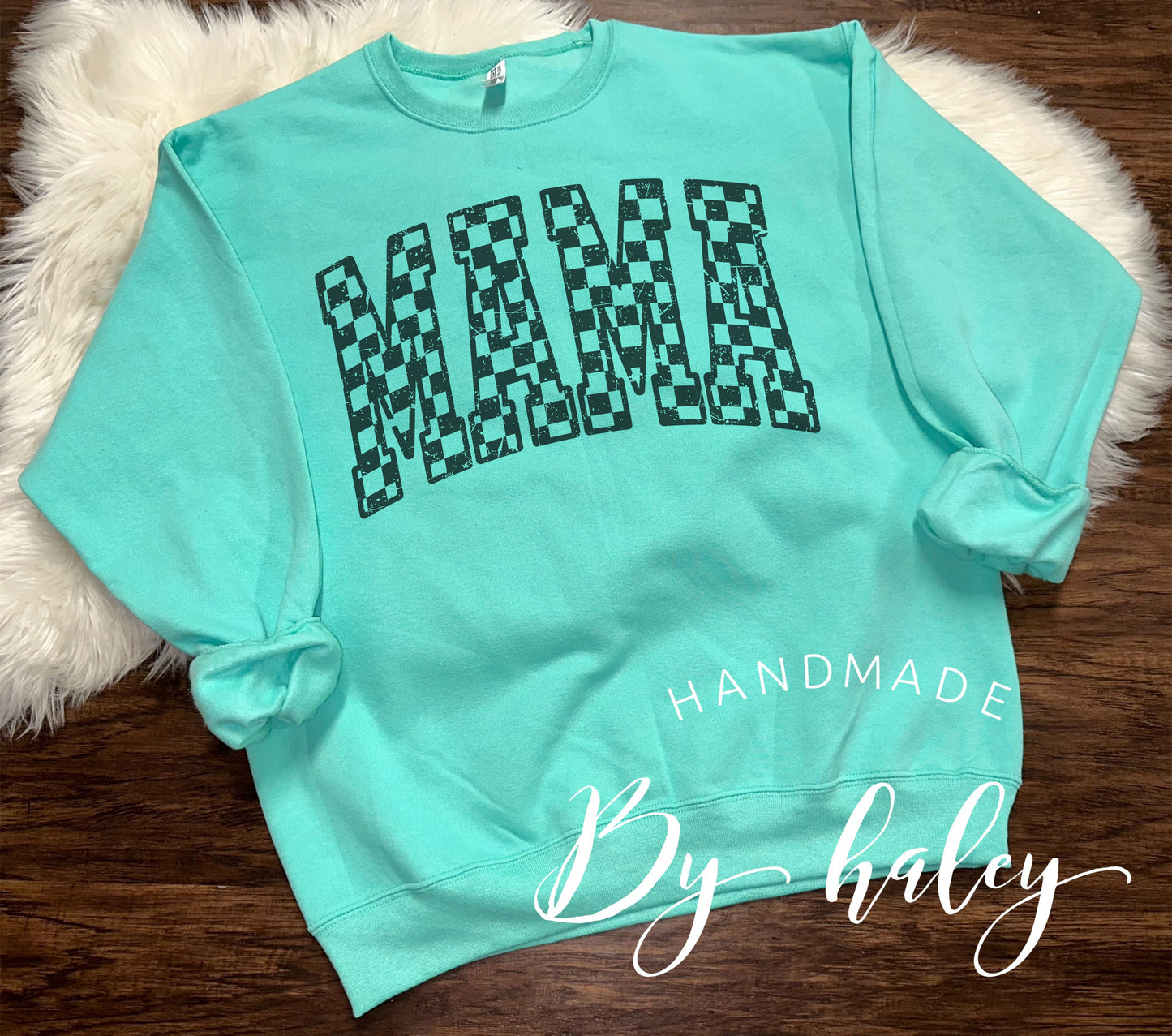 Checkered Mama Crewneck