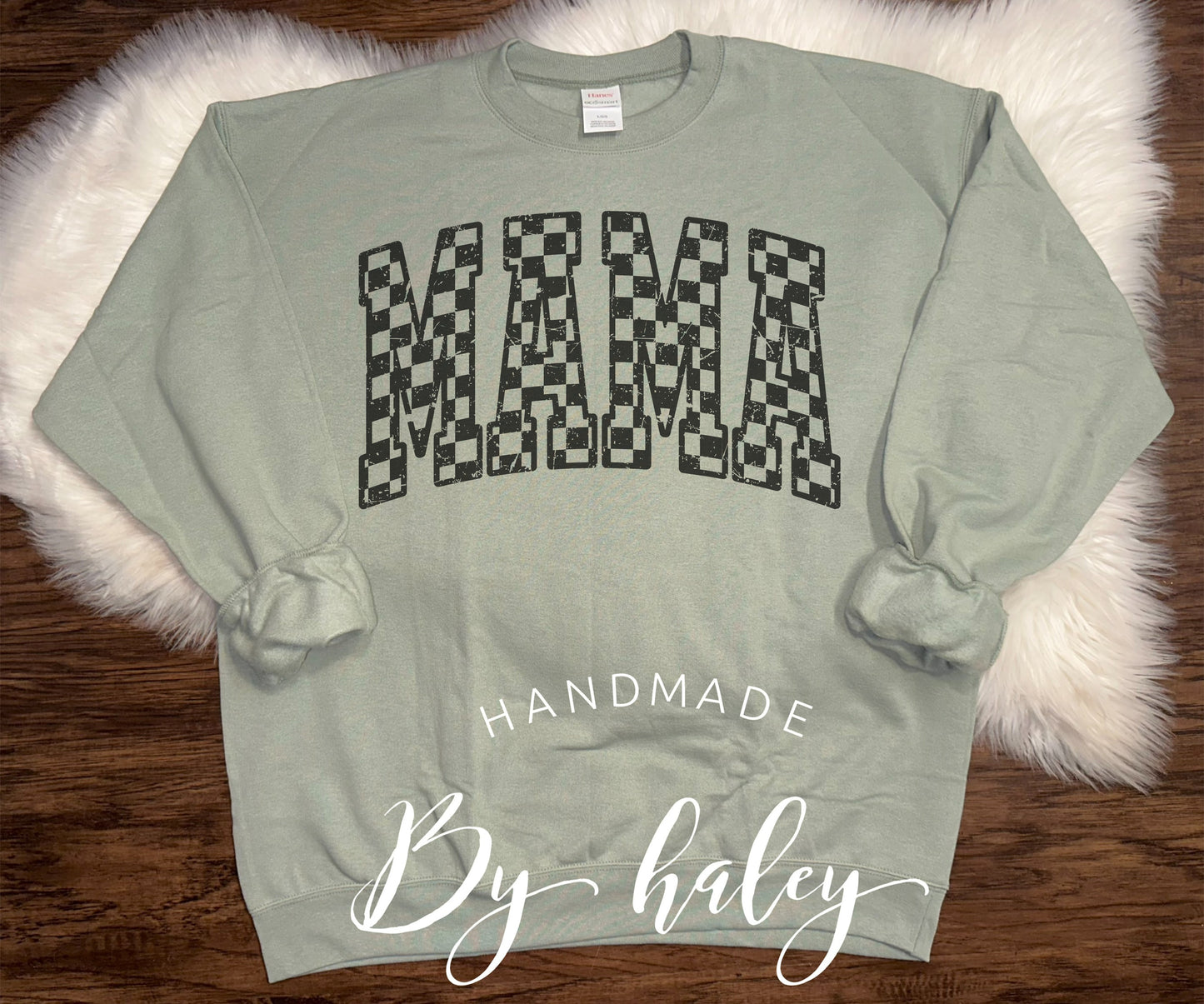 Checkered Mama Crewneck