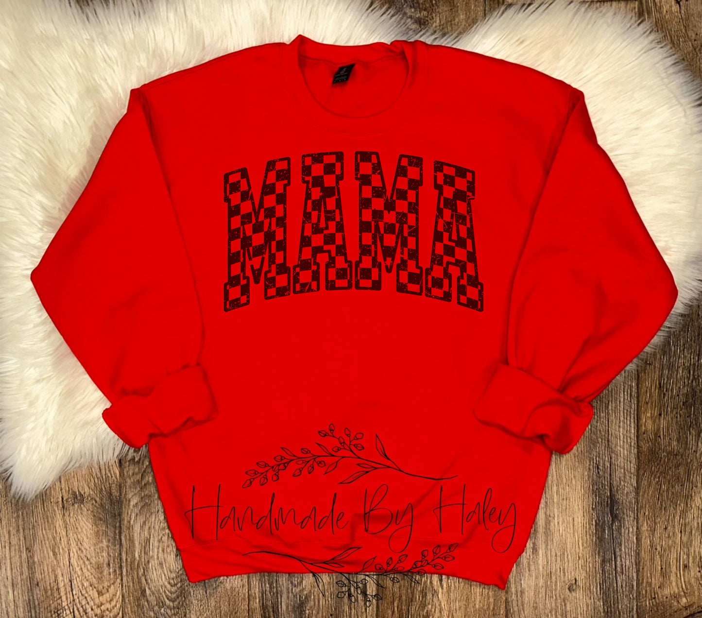Checkered Mama Crewneck