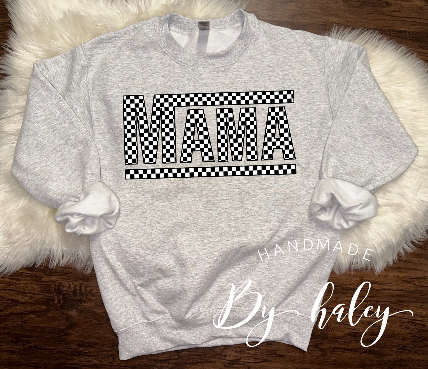 Checkered Mama Crewneck