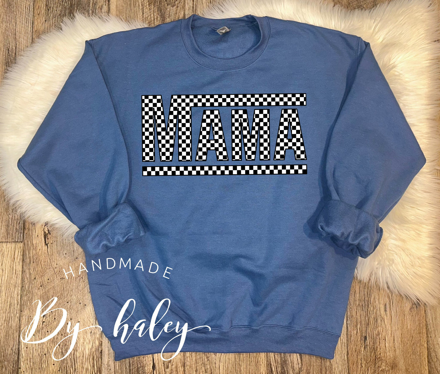 Checkered Mama Crewneck