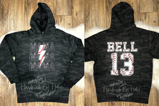 Camo Baseball Mama Hoodie