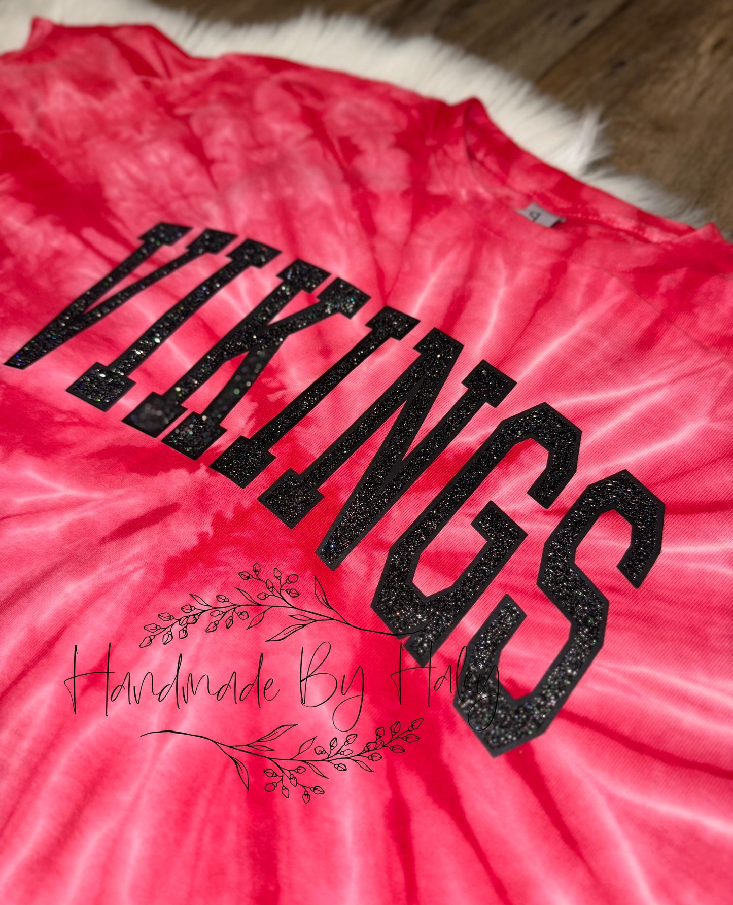 Tie Dye Glitter Vikings T-Shirt
