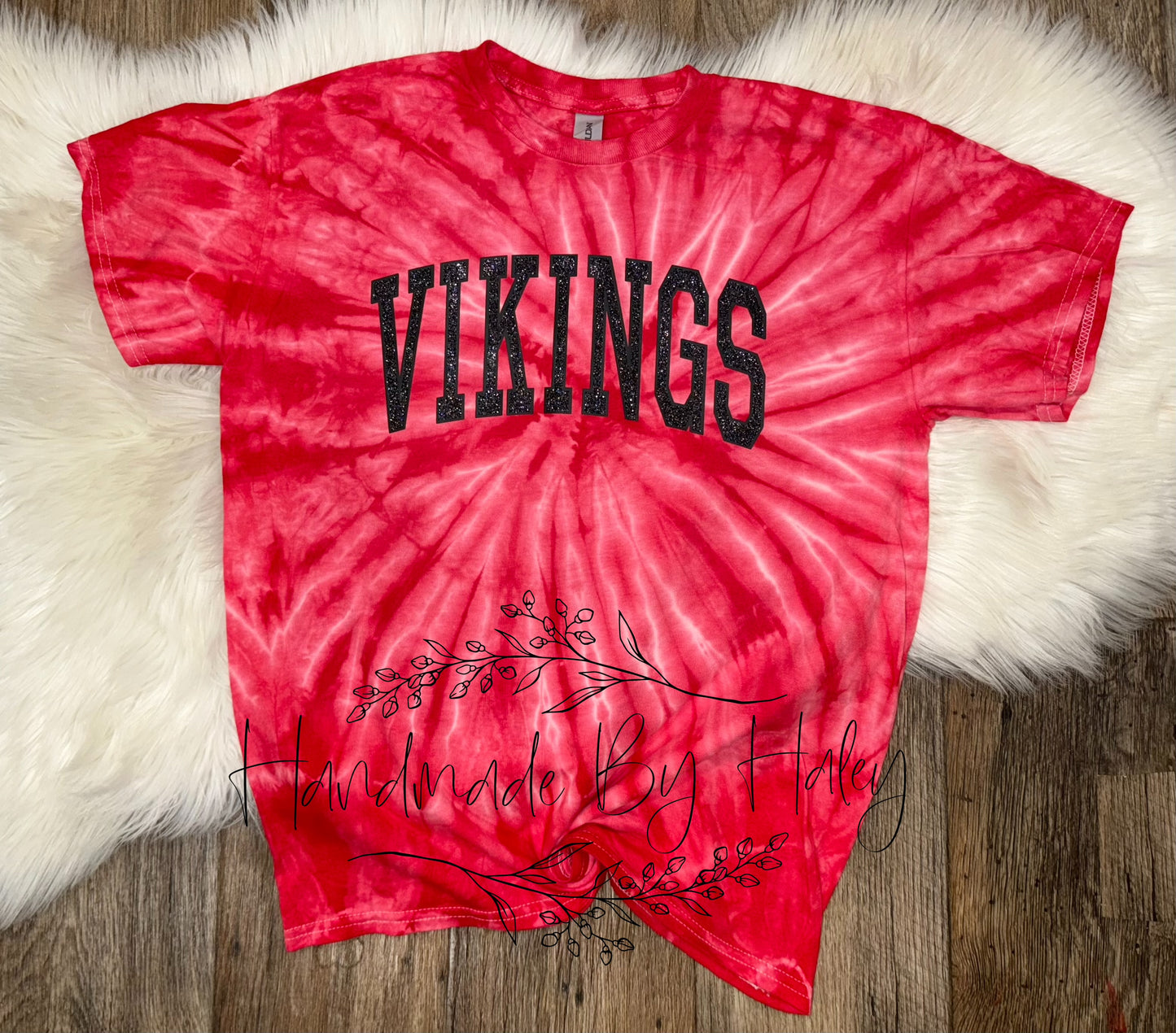 Tie Dye Glitter Vikings T-Shirt