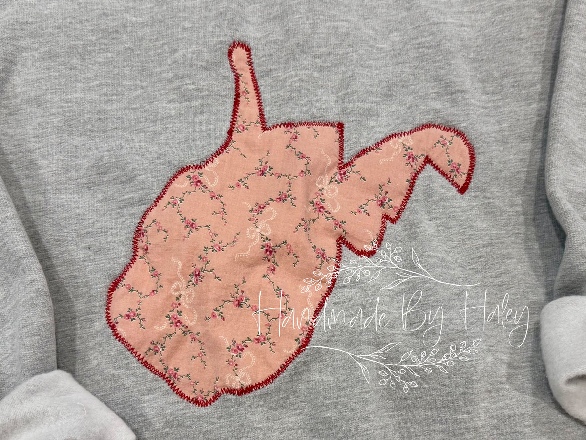 Medium Quilted West Virginia Crewneck