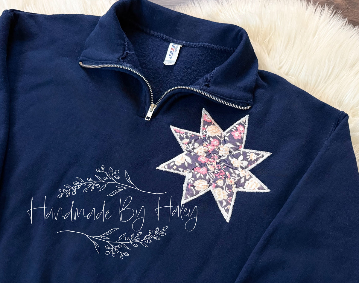 Large Quilted Star Quarterzip