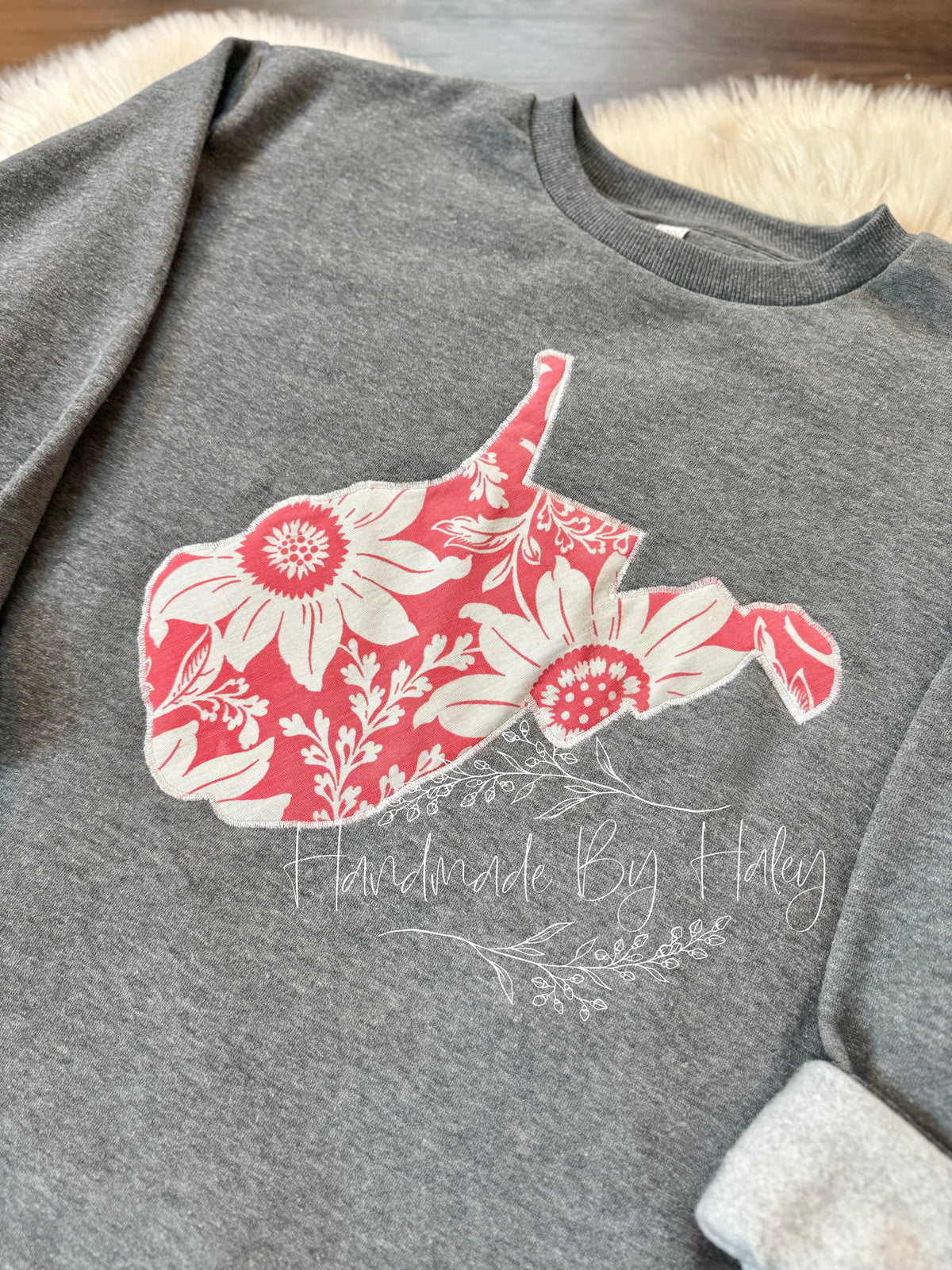 Large Floral West Virginia Crewneck