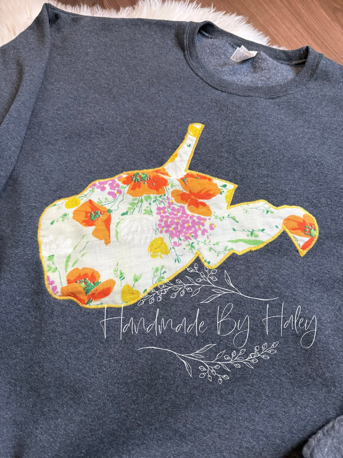 2XL Floral West Virginia Crewneck