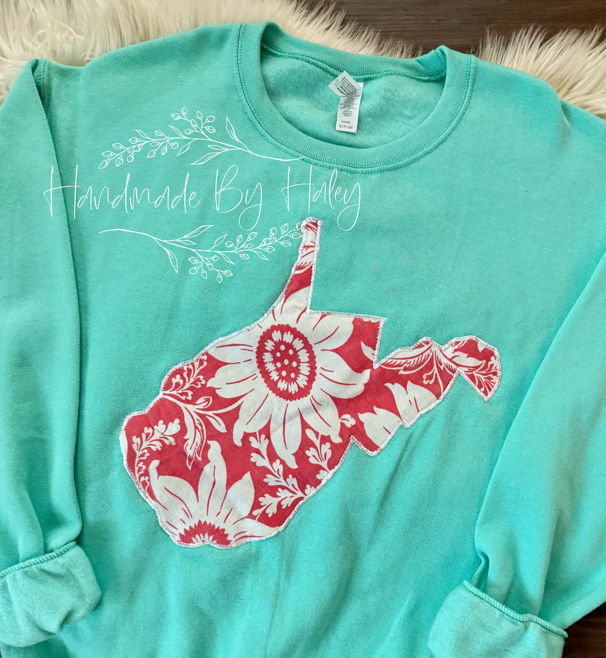 Small Quilted West Virginia Crewneck