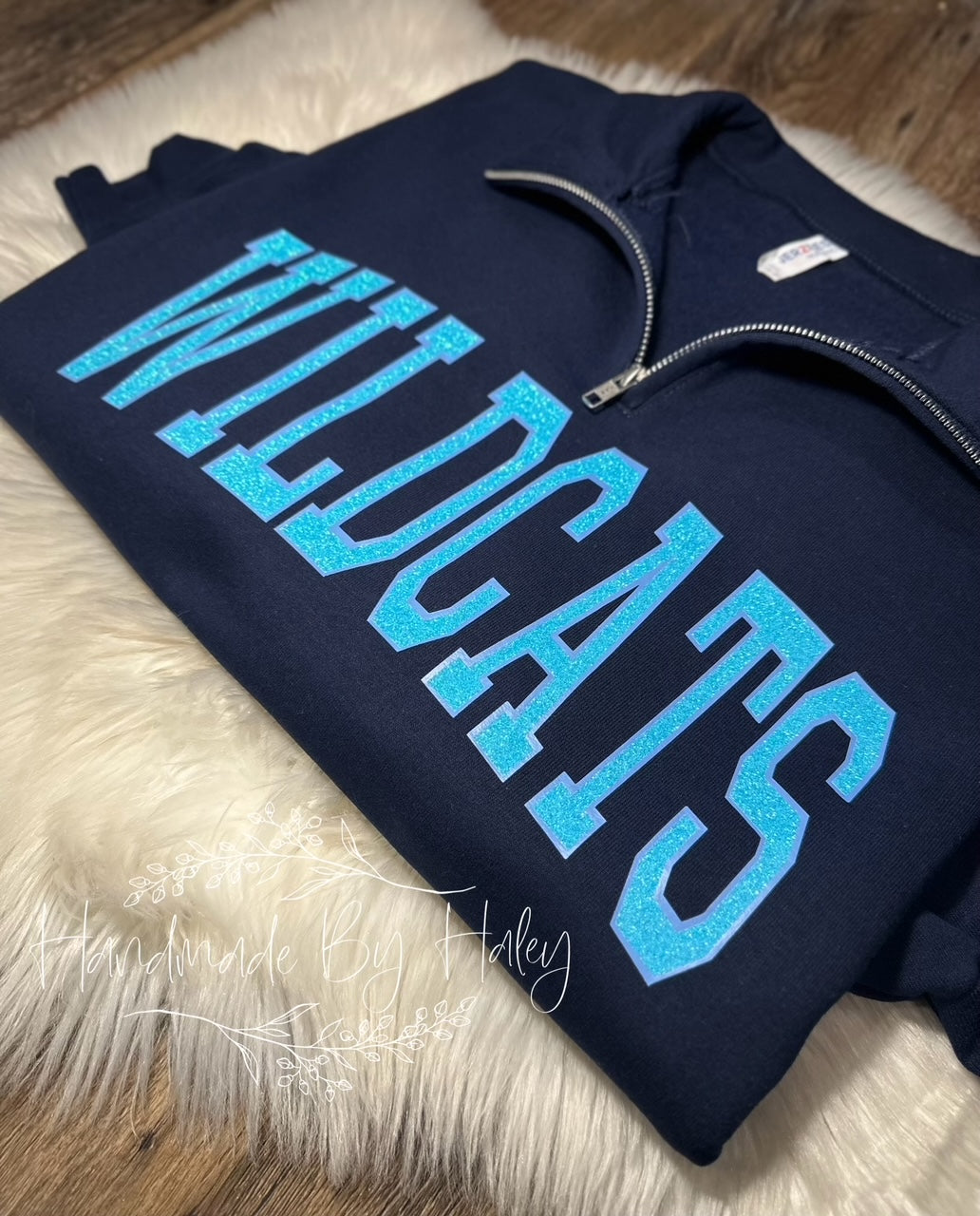 Glitter Wildcats Quarter Zip