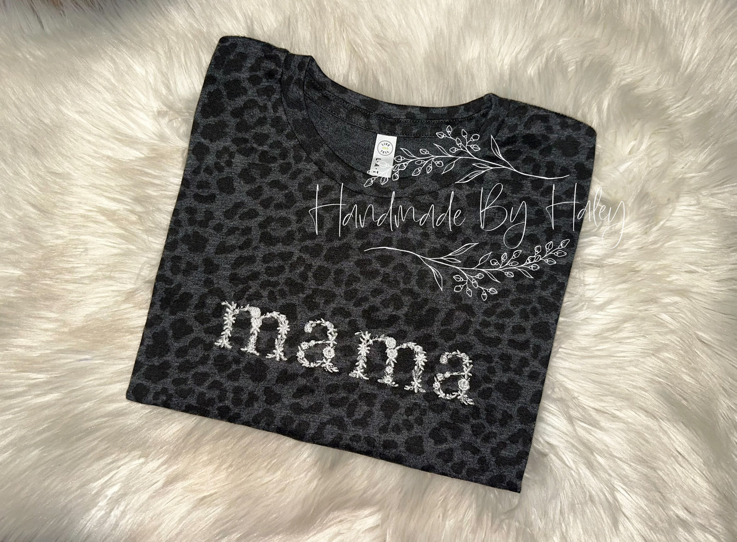 Embroidered Floral Mama T-Shirt