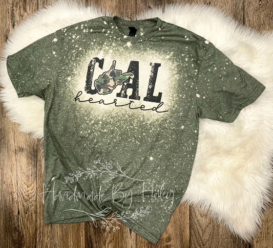 Bleached Camo Coal Hearted T-shirt