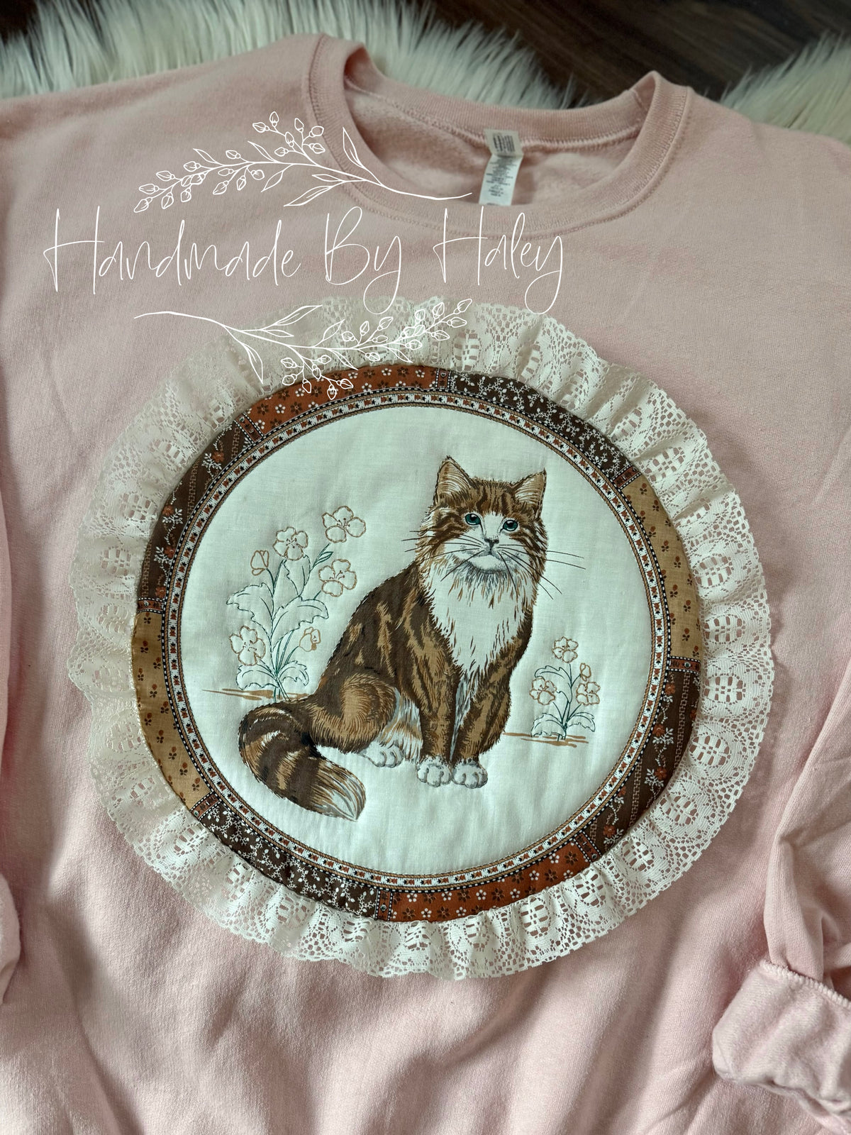 XL Floral Quilt Star Crewneck