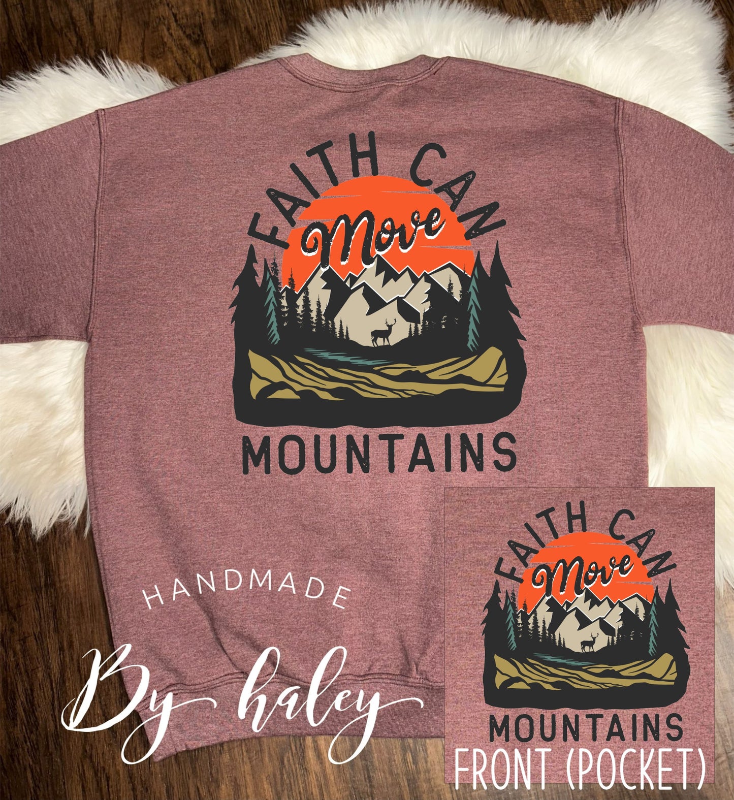 Faith Can Move Mountains Crewneck