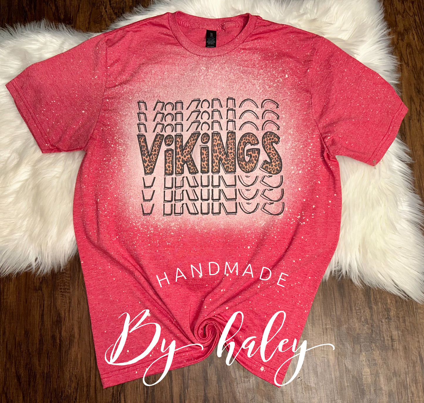 Bleached Vikings Leopard T-Shirt