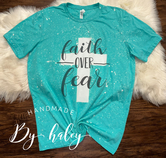 Bleached Faith Over Fear Cross T-Shirt