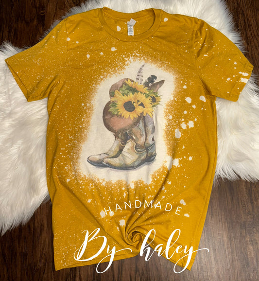 Bleached Sunflower Boots T-Shirt