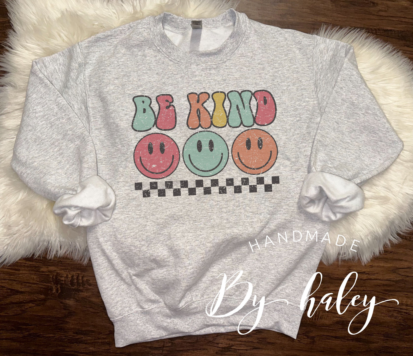 Be Kind Retro Smiley Crewneck