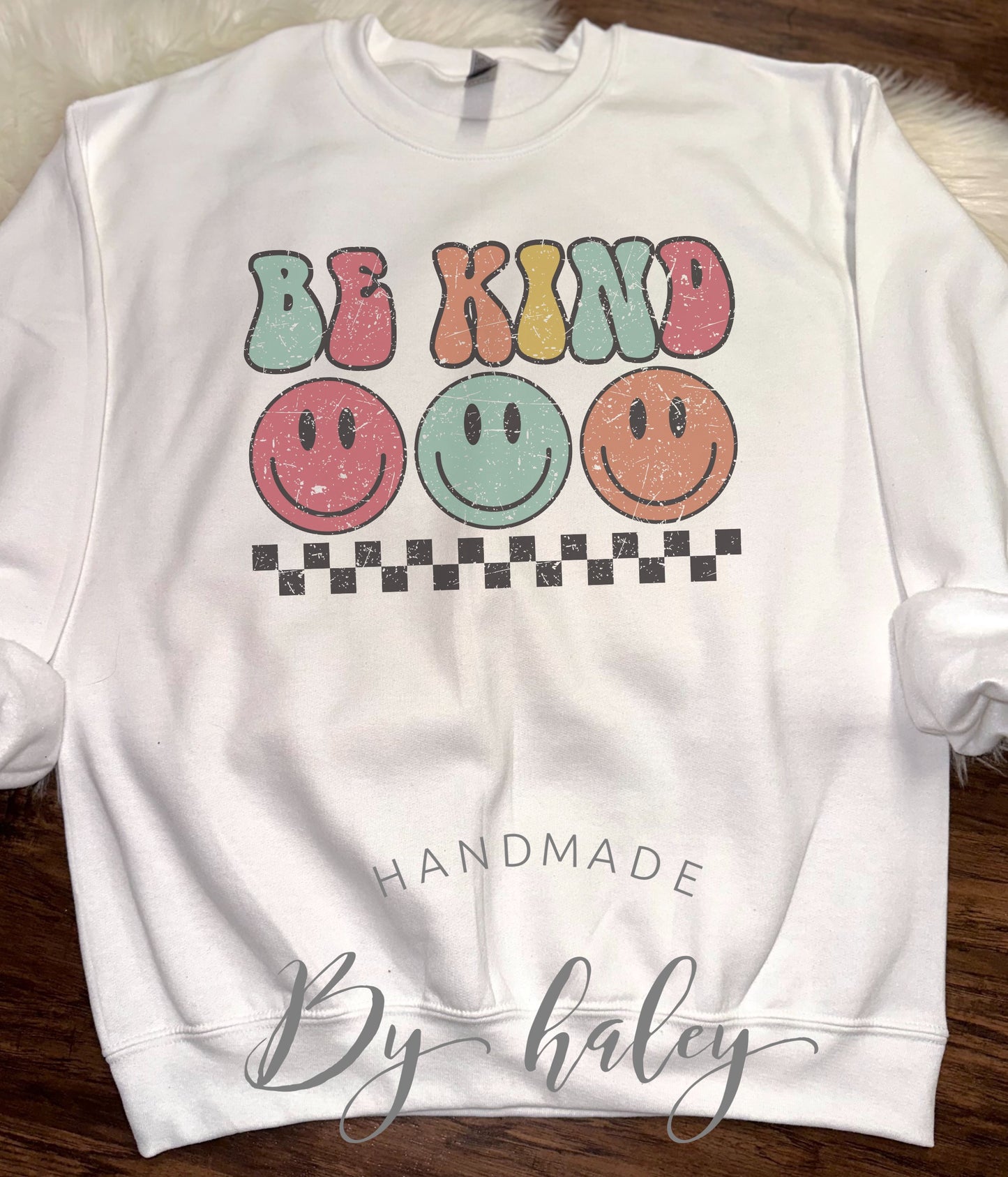 Be Kind Retro Smiley Crewneck