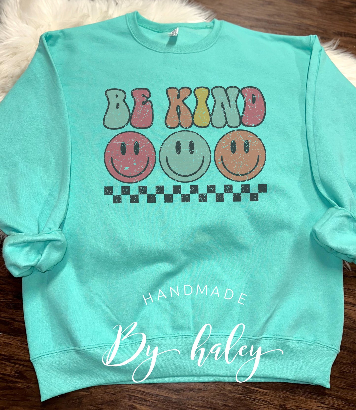 Be Kind Retro Smiley Crewneck