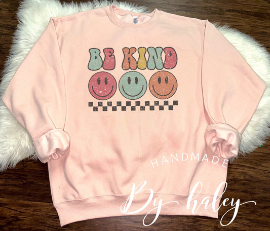 Be Kind Retro Smiley Crewneck