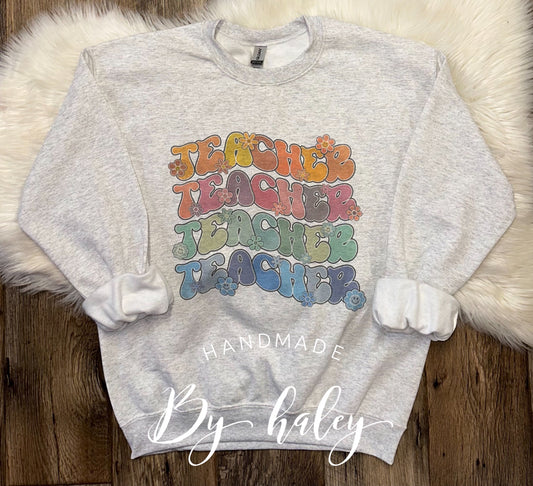 Retro Teacher Crewneck