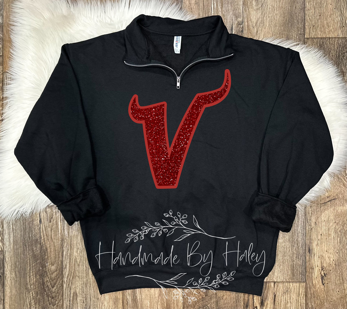 Glitter Viking V Quarter Zip