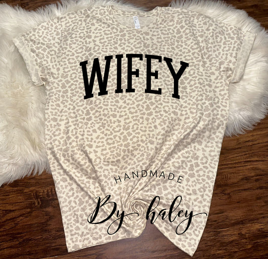 White Leopard Wifey T-Shirt