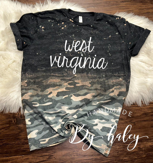Bleached Camo West Virginia T-Shirt