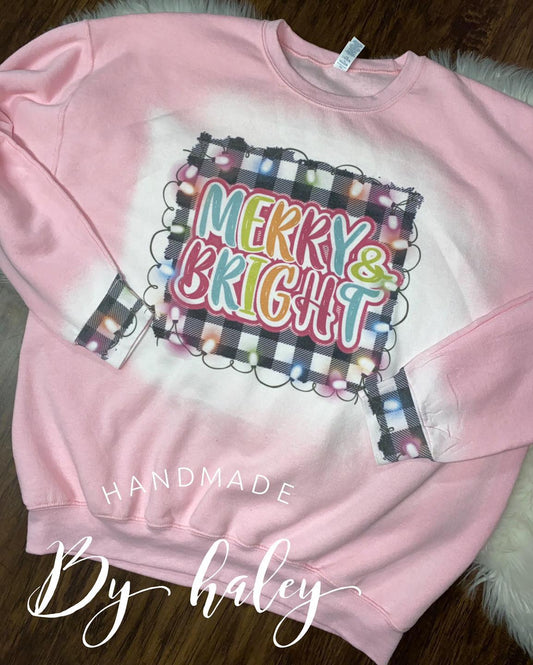 Bleached Merry & Bright Crewneck