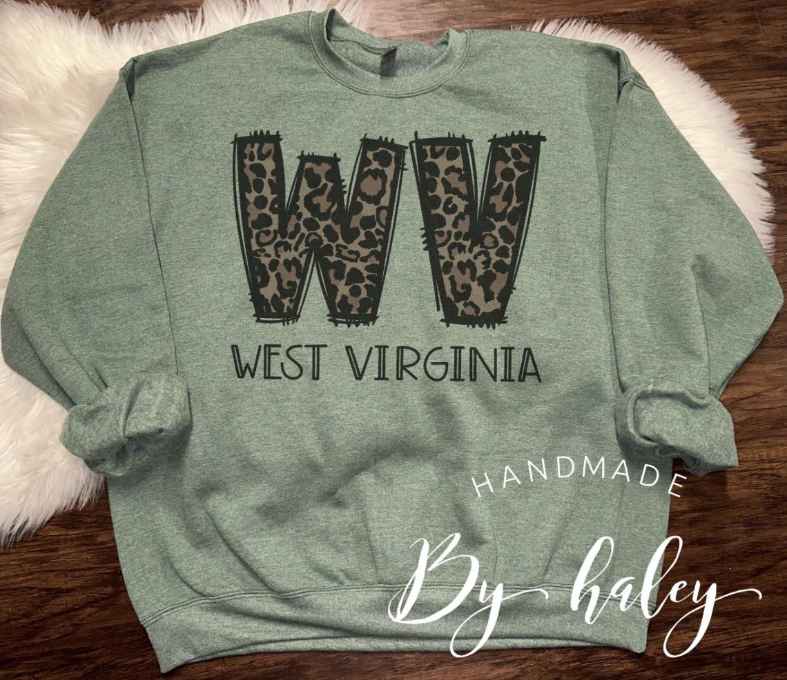 WV Leopard crewneck