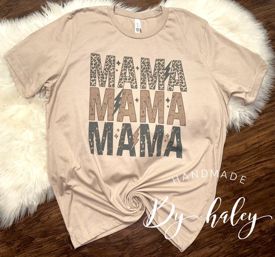 Mama Leopard Lightening T-Shirt