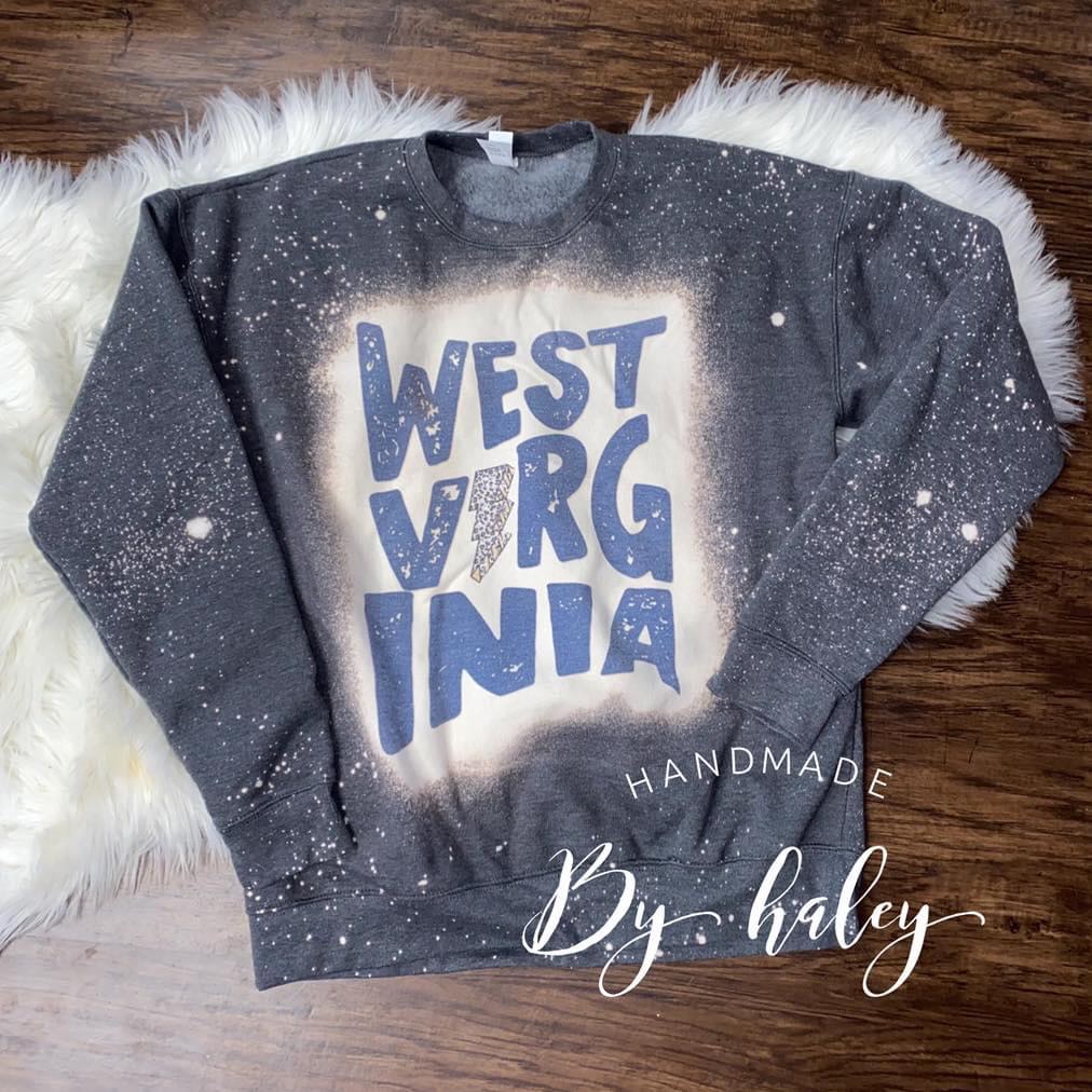 Bleached West Virginia Crewneck