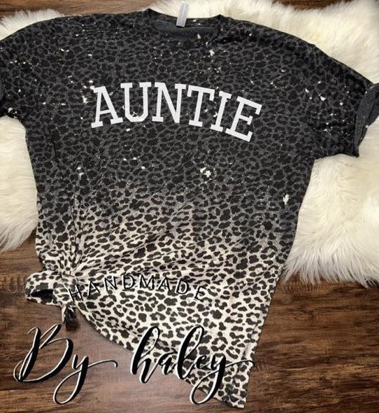 Bleached Leopard Auntie T-Shirt