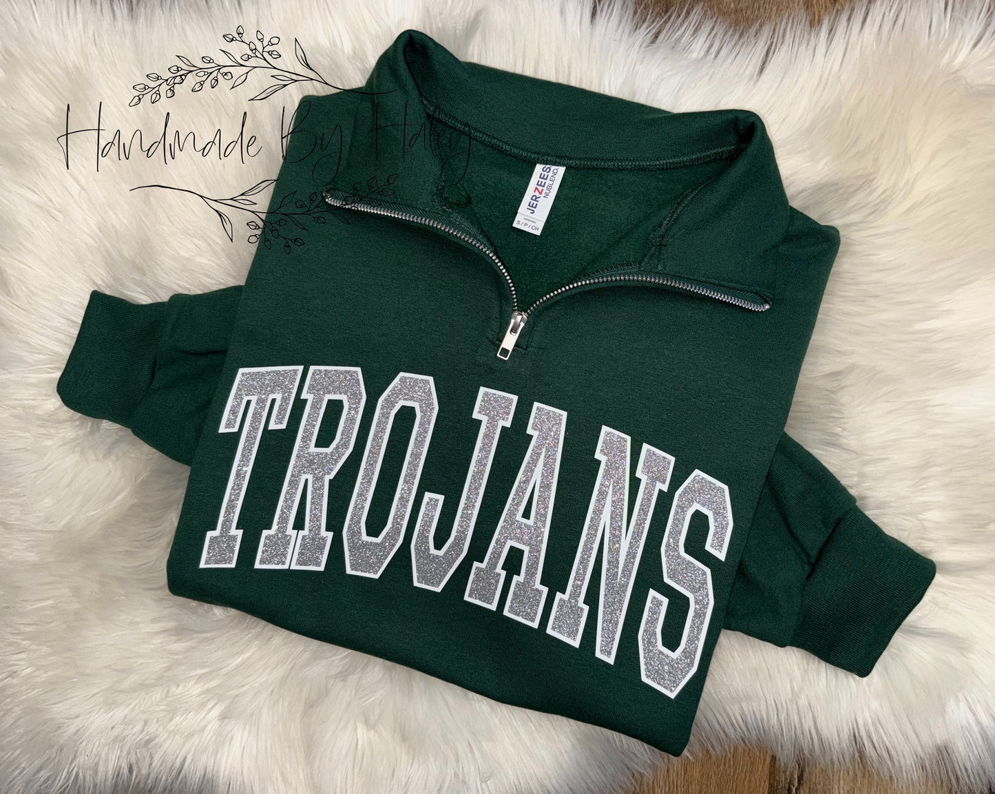 Glitter Trojans Quarter Zip
